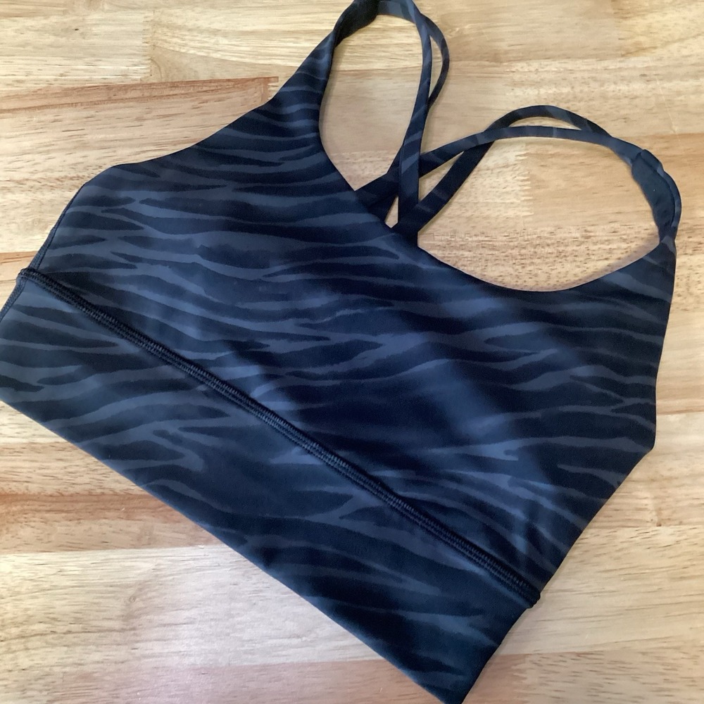 EUC Ladies Lululemon Energy Long Line Sorts Bra - Size 4- Olive Green